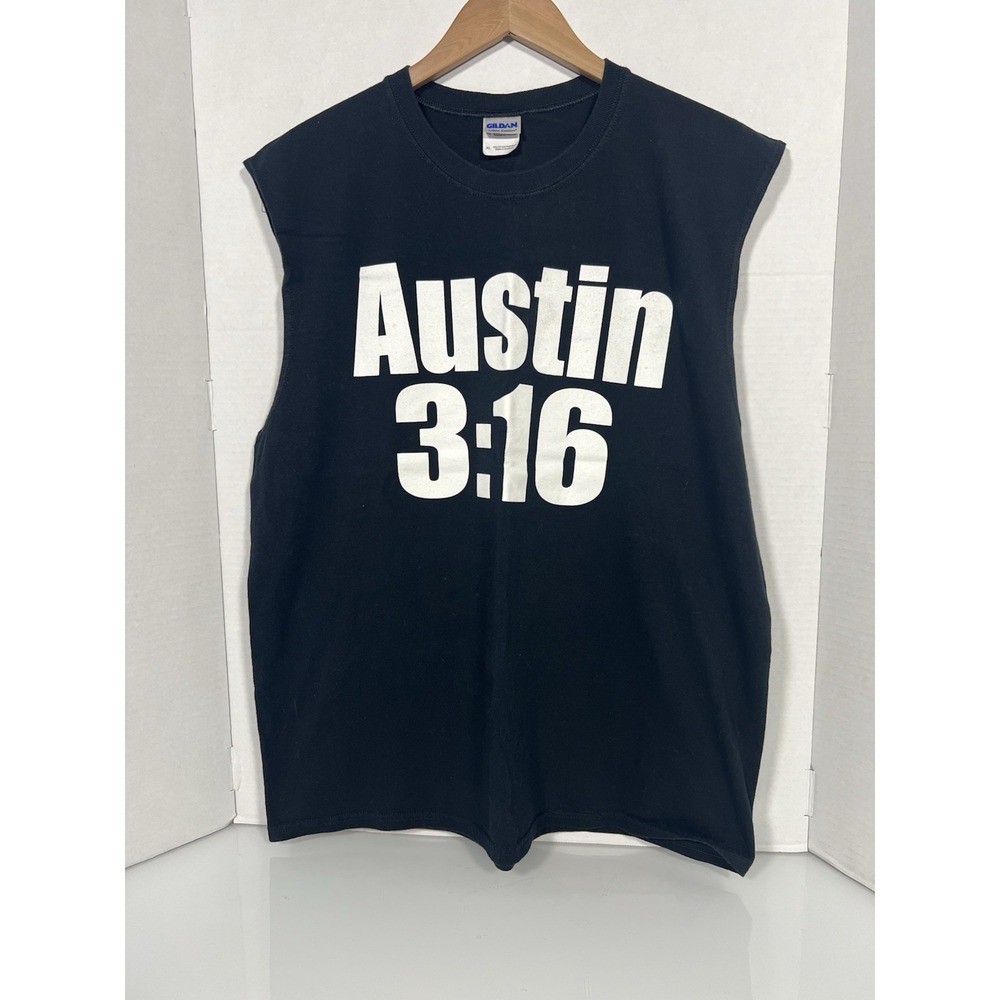 Stone Cold Steve Austin 3:16 Skull WWE Vintage T-Shirt | Size XL SLEEVELESS 111